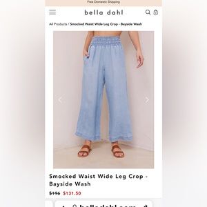 Bella Dahl wide leg pants